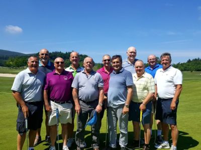 Gwyn Peris-Jones & the lads from Caernarfon Golf Club